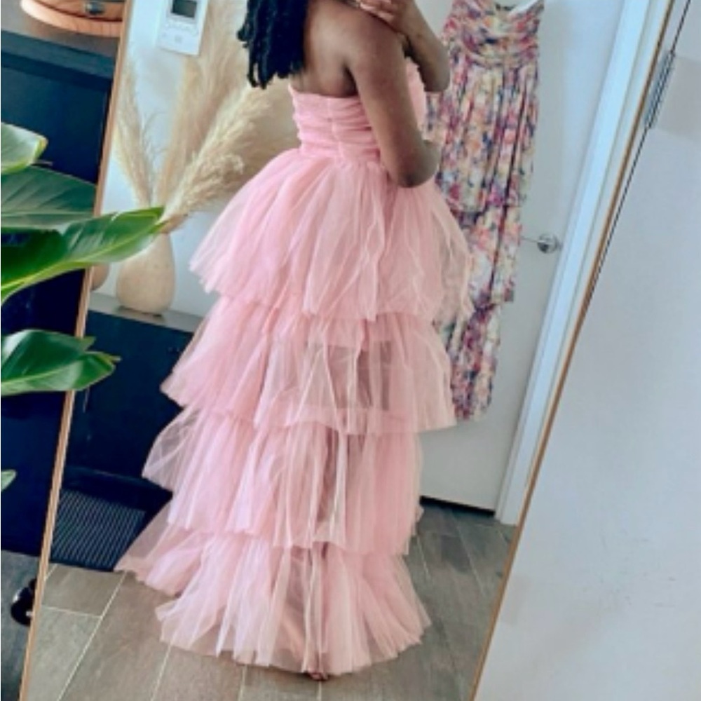 Nasty Gal Pink Strapless Layered Dress - Picture 4 of 5